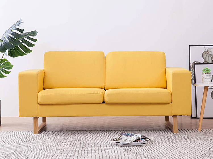 Produkt Elegancka dwuosobowa sofa Williams 2X - żółta - zdjęcie numer 2