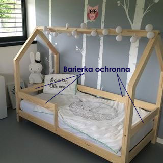 barierka drewniana do łóżka dla dzieci