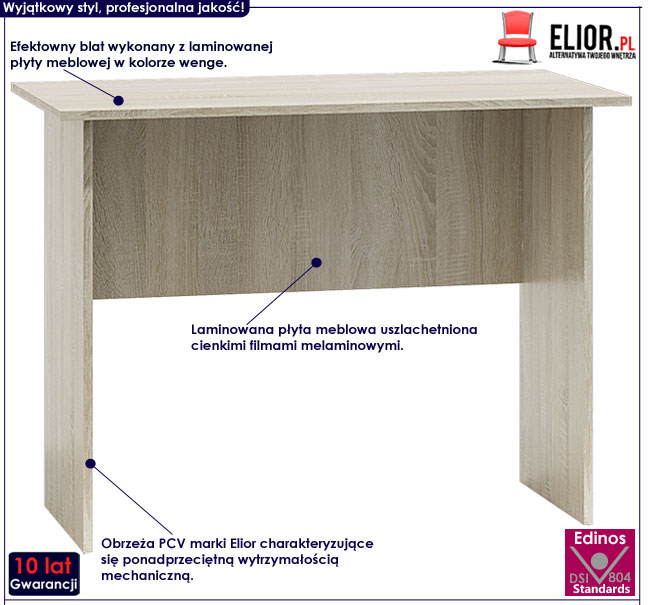 Biurko komputerowe 100x 50 cm dąb sonoma Luniko