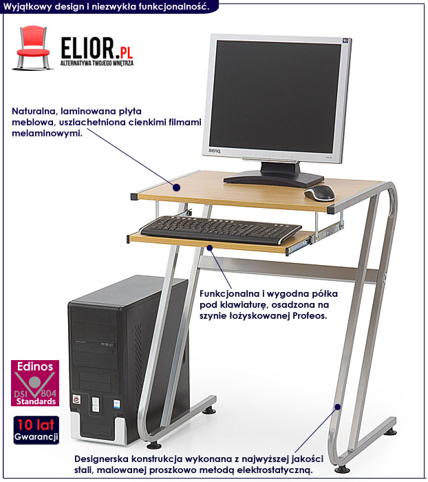 biurko do komputera małe Erica 5X