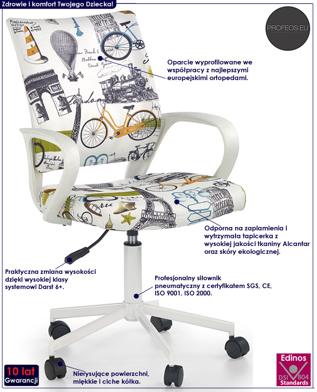 Fotel młodzieżowy Ledis