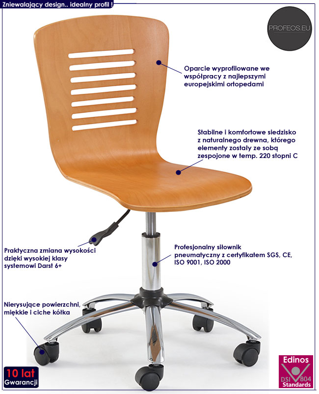 Młodzieżowy fotel obrotowy Milono