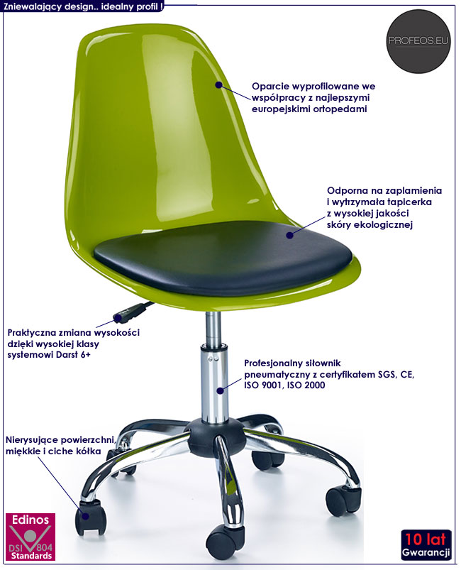 młodzieżowy fotel obrotowy Karsen