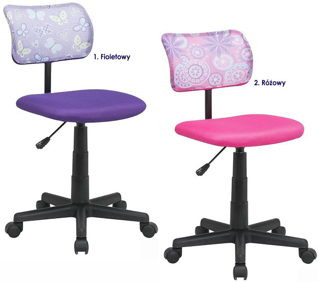 dziewczęcy fotel do komputera biurka Nando dla dziecka