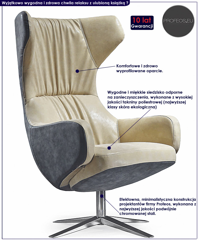 nowoczesny fotel wypoczynkowy Bernis