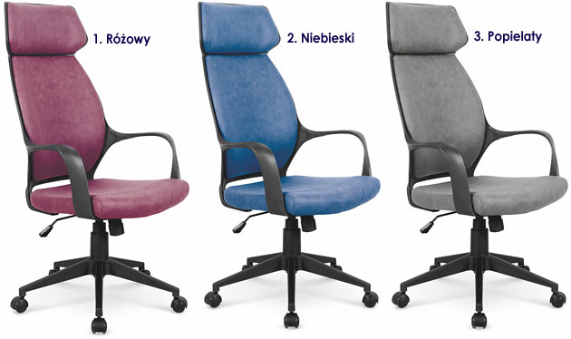 Tapicerowany fotel obrotowy do pracy Luisi