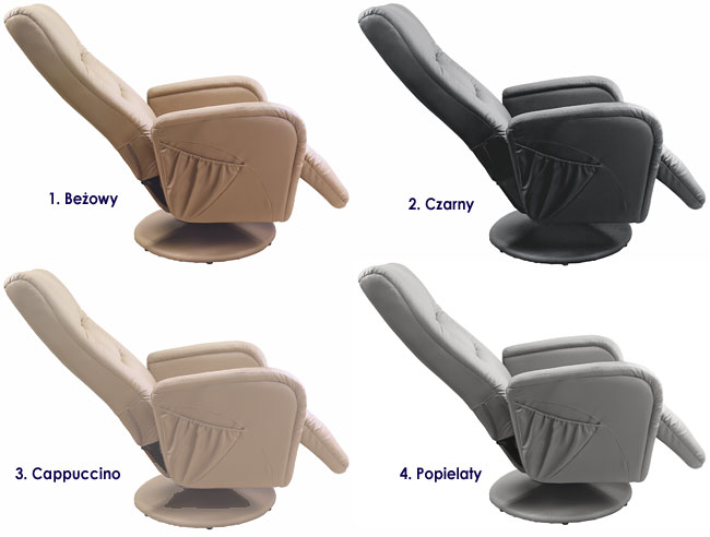 Rozkładany fotel podgrzewany z masażem Litos