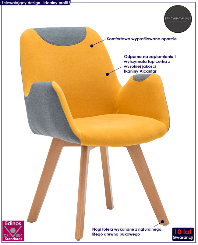 Wypoczynkowy fotel do salonu, sypialni Kubrys