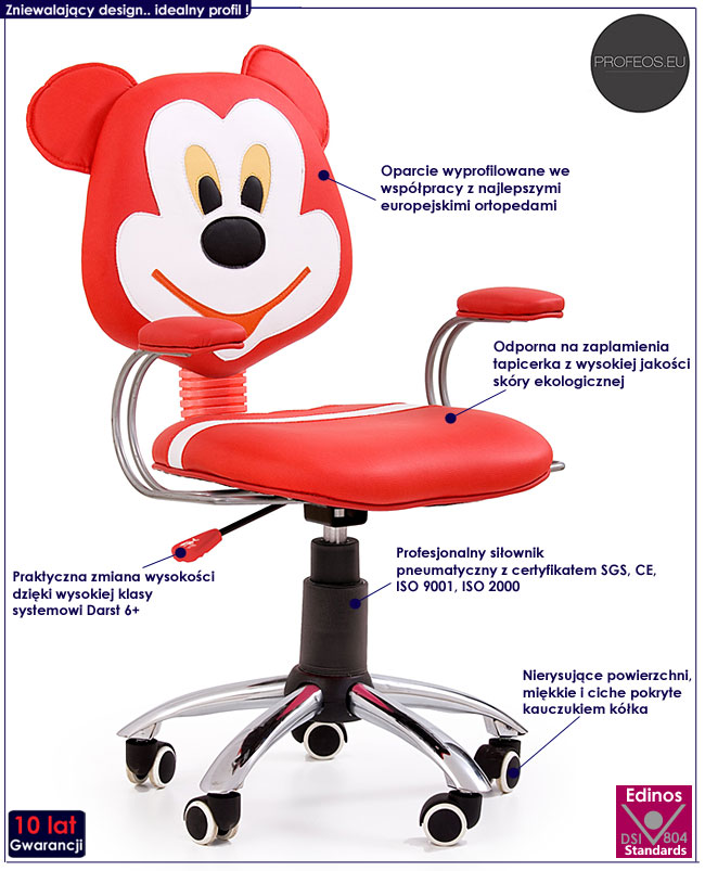 fotel obrotowy dla dziecka Amos