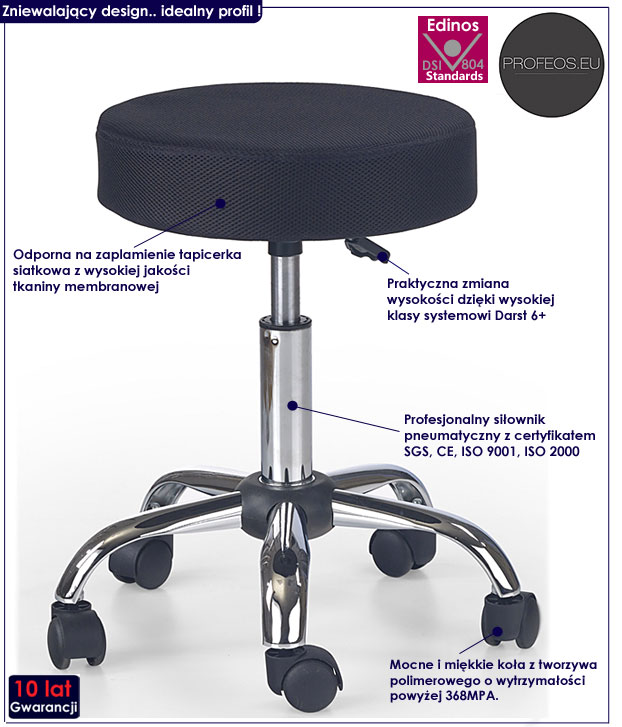 fotel obrotowy do biurka Otilios czarny