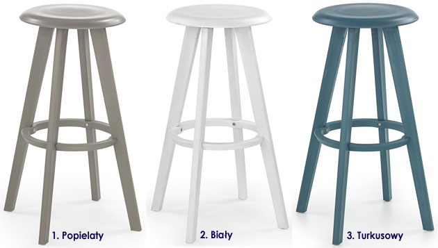 Okrągły hoker barowy w minimalistycznym stylu Tores
