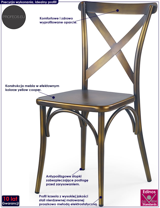 Krzesło w industrialnym stylu Diskin