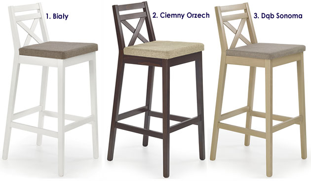 Drewniany hoker do baru, bufetu Ravix 2X