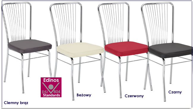 krzesła metalowe tapicerowane neris