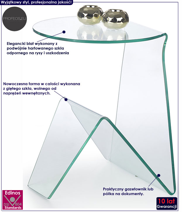 lakierowana ława biały połysk stolik Tuleko