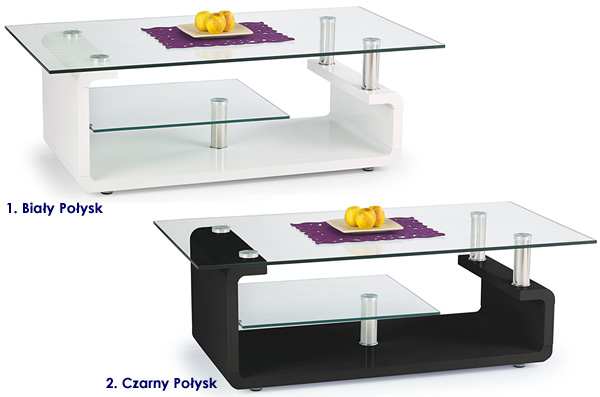 Lakierowany szklany stolik kawowy Zirkos