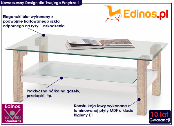 ława szklana Dantes