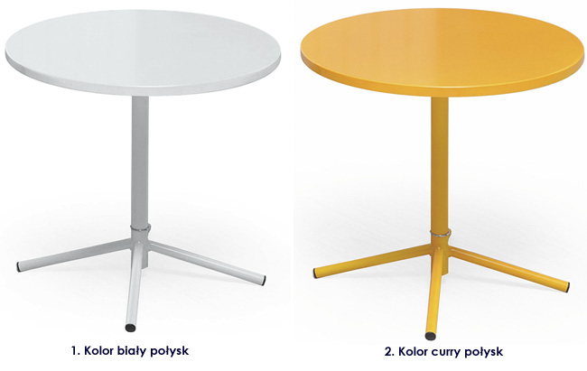 ława minimalistyczna okrągła stalowa Xian