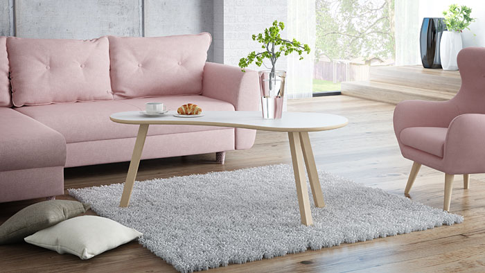 Skandynawska biała ława drewniana Ivos 4X