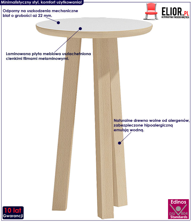 Mała ława w skandynawskim stylu Ivos 5X