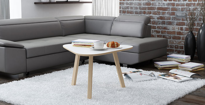 Biały stolik kawowy do salonu Ivos 7X