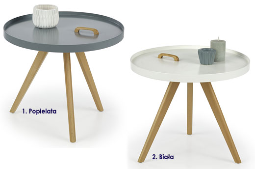Minimalistyczny stolik kawowy okrągły Sisi