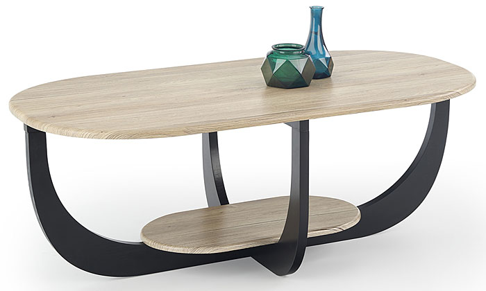 Owalna ława dąb san remo Stilia 3X