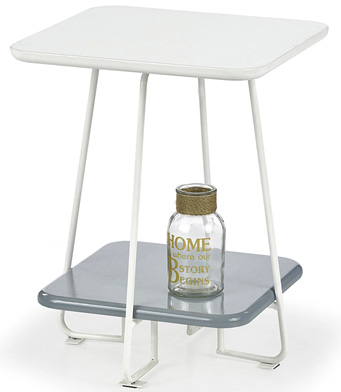 Kwadratowy stolik do salonu biały Tibia