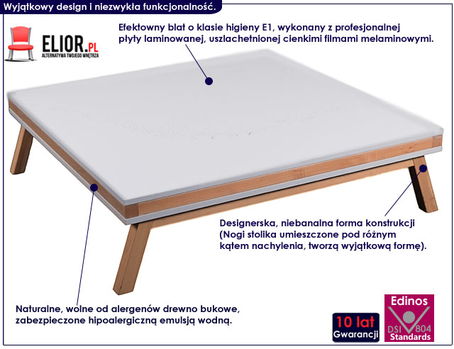 ława kwadratowa skandynawska Esten