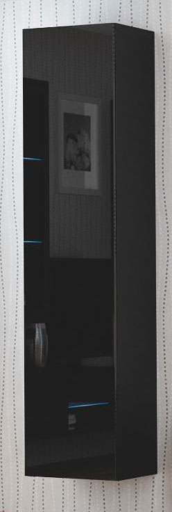 Wysoka czarna szafka z półkami Vomes 9X