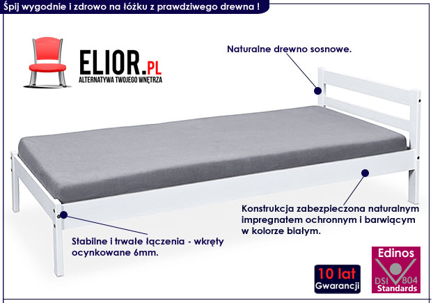 łóżko białe dla dziecka