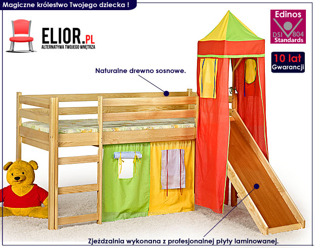 łóżko zjeżdzalnia dla dzieci