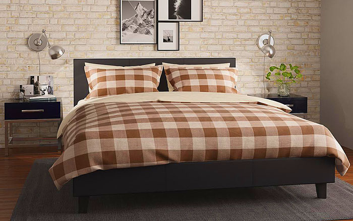 łóżko skórzane czarne tapicerowane