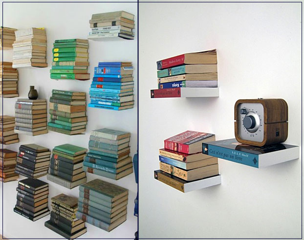 półka na książki niewidzialna