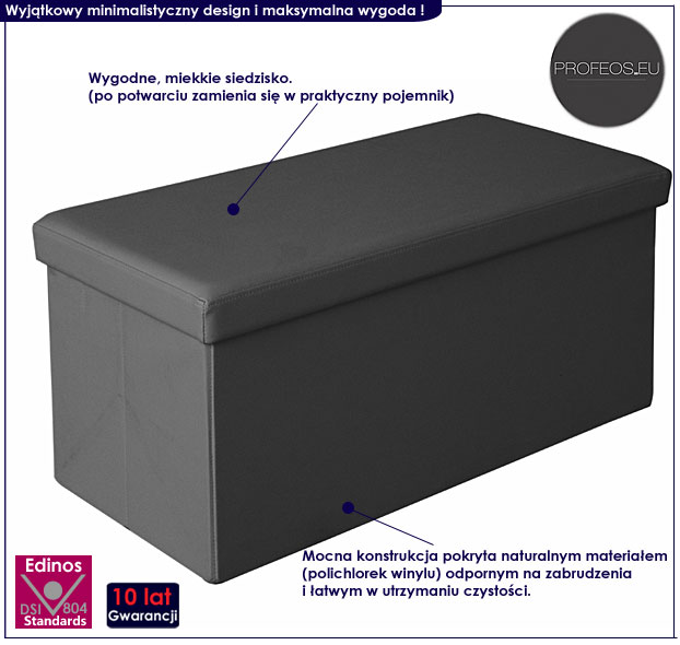 pufa z pojemnikiem