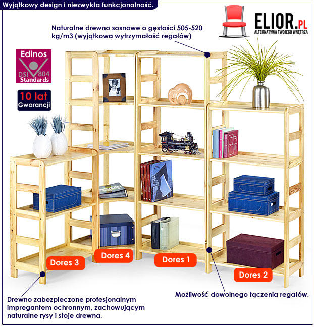 regał drewniany Tunia