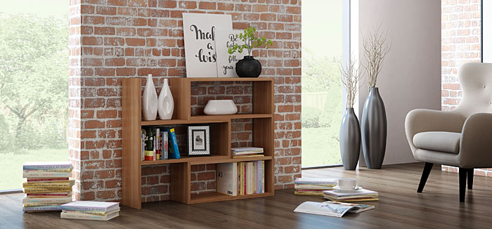 Regał do salonu, gabinetu śliwa Inglis 2X