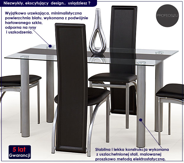 stół szklany Caste