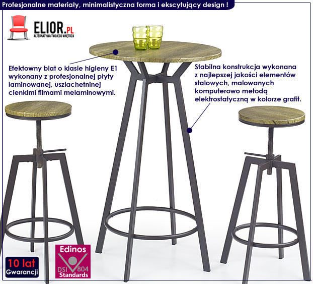 stół barowy do hokerów coffee