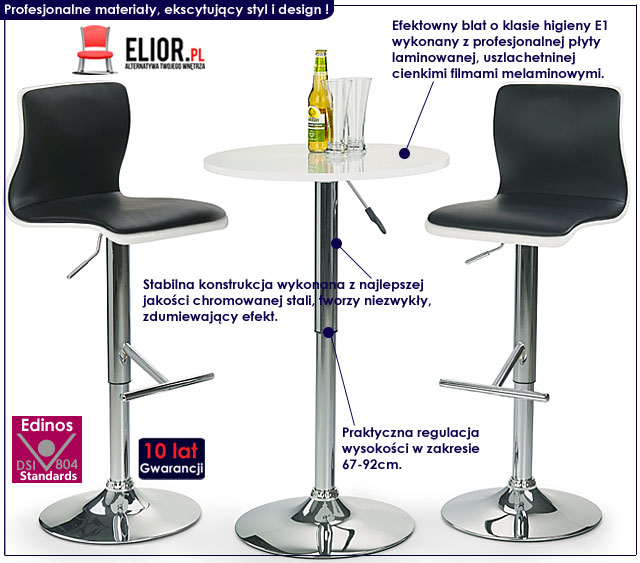 Stolik barowy, restauracyjny regulowany Travol.