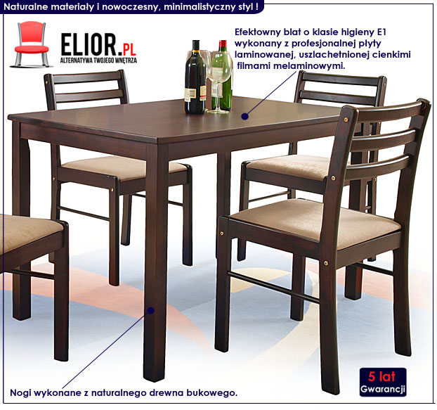 zestaw stół i krzesła Averi