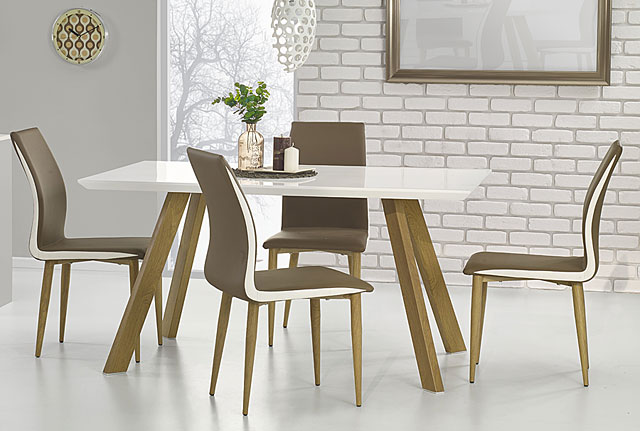 stół do salonu dorin biały połysk