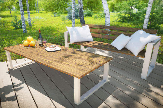 stół ogrodowy drewniany norin
