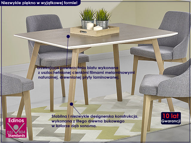 stół petris kolor dąb sonoma
