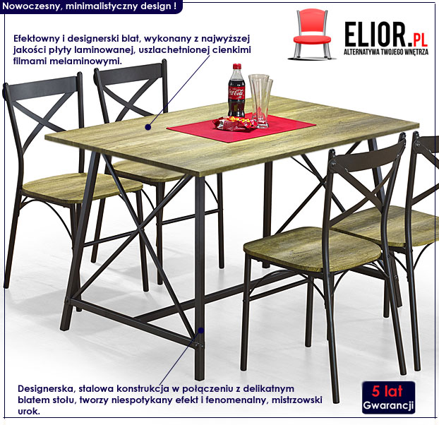 Stół + krzesła Husa