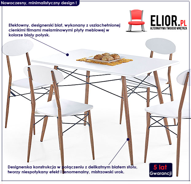 zestaw kuchenny stół i krzesła Sima 3X