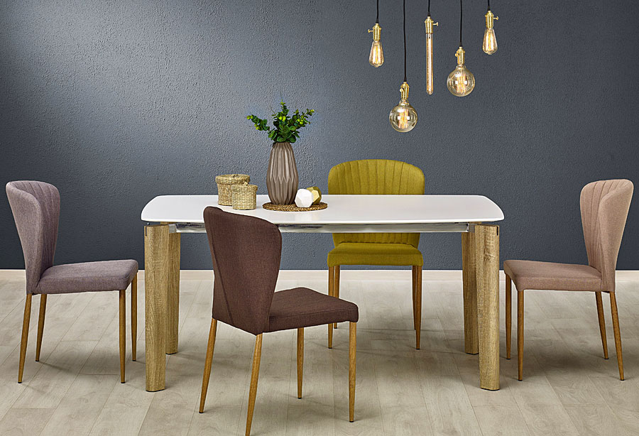 stół dąb sonoma, biały Manda