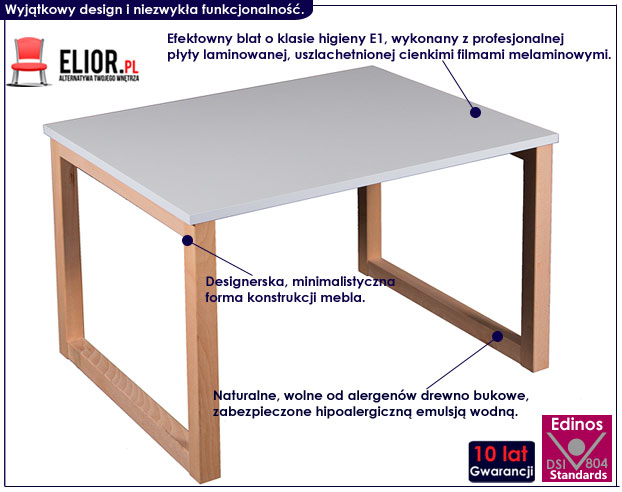 ława kwadratowa 60x60 styl skandynawski