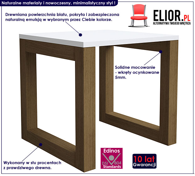 stolik kawowy z drewna