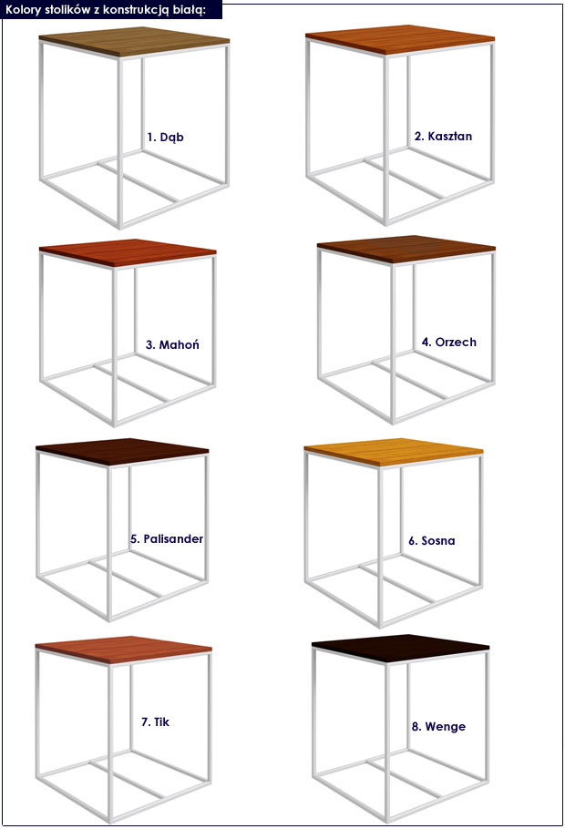 stolik biały dexon wysoki